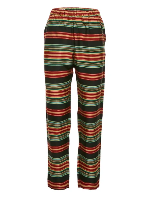 Dries Van Noten Pre-Owned striped satin trousers