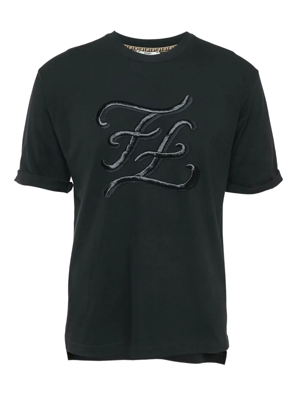 Pre-owned Fendi Logo-embroidered T-shirt