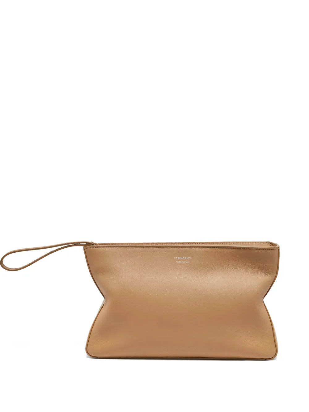 Ferragamo Pre-Owned leather clutch bag | Brown | Image 1