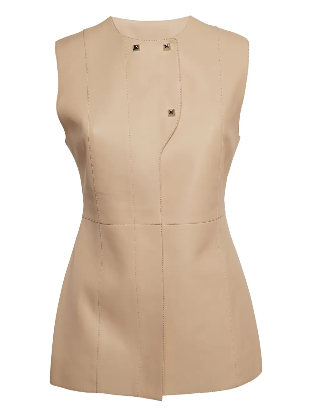 Pre-owned Hermes Sleeveless Button-down Vest
