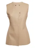 Hermès Pre-Owned sleeveless button-down vest - Pink