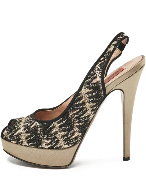 Missoni Pre-Owned slingback platform pumps