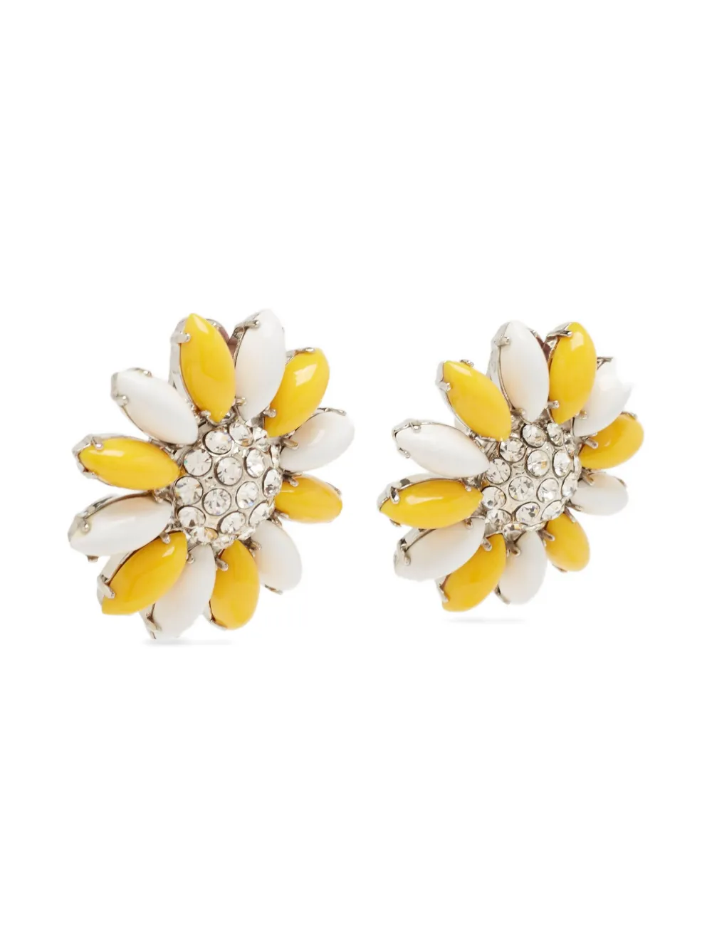 Miu Miu Pre-Owned crystal-embellished floral-motif earrings | Image 2