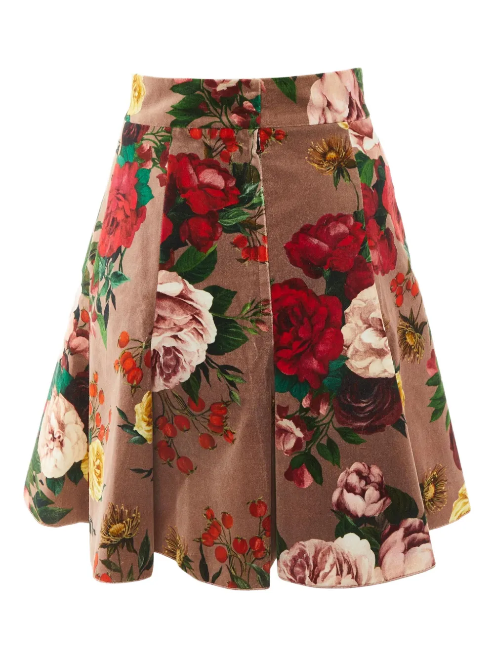 Dolce & Gabbana Pre-Owned Fluwelen rok met bloemenprint - Roze