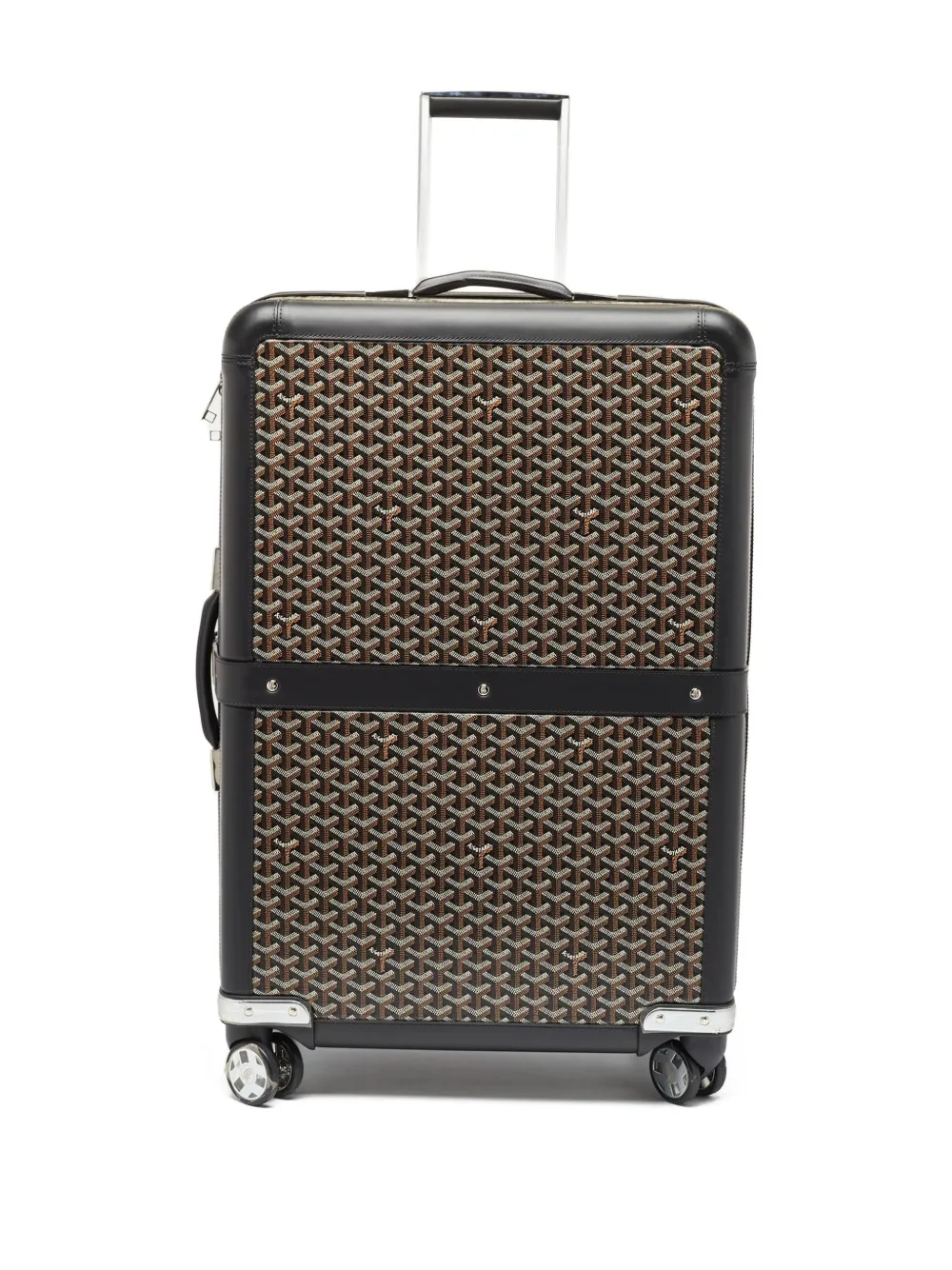 Goyard Pre-Owned Goyard Satolas GM Goyardine スーツケース - ブラック Goyard Pre-Owned Goyard Satolas GM Goyardine スーツケース - ブラック