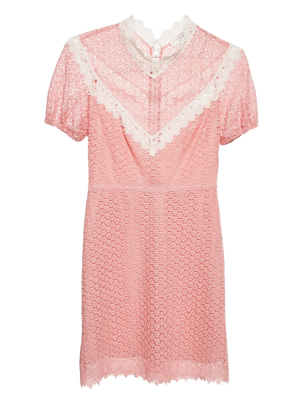 SANDRO lace puff-sleeve dress | Pink | Image 1