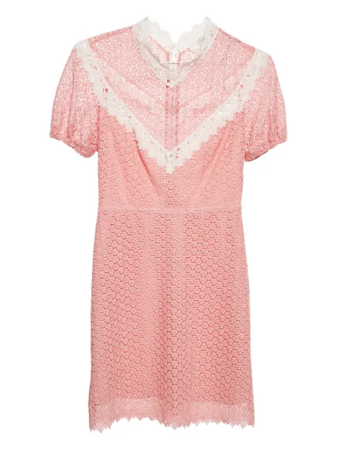 SANDRO lace puff-sleeve dress