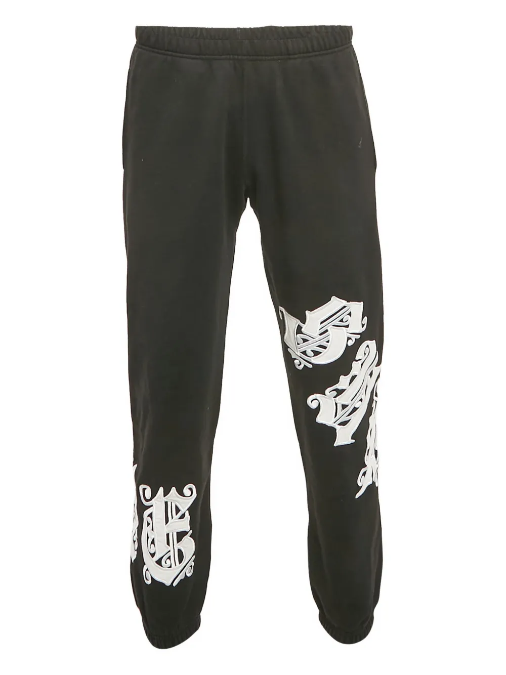 Supreme logo-appliqué knitted trousers - ブラック Supreme logo-appliqué knitted trousers - ブラック