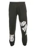 Supreme logo-appliqué knitted trousers - Black