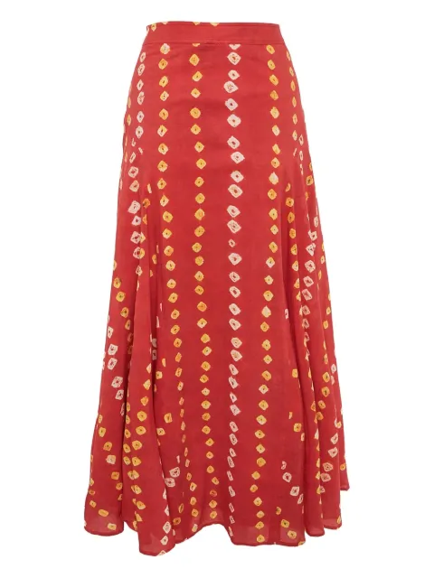 Polo Ralph Lauren pre-owned tie dye-print maxi skirt