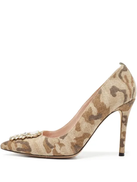 SJP by Sarah Jessica Parker pre-owned 100mm camouflage-print embellished stiletto pumps