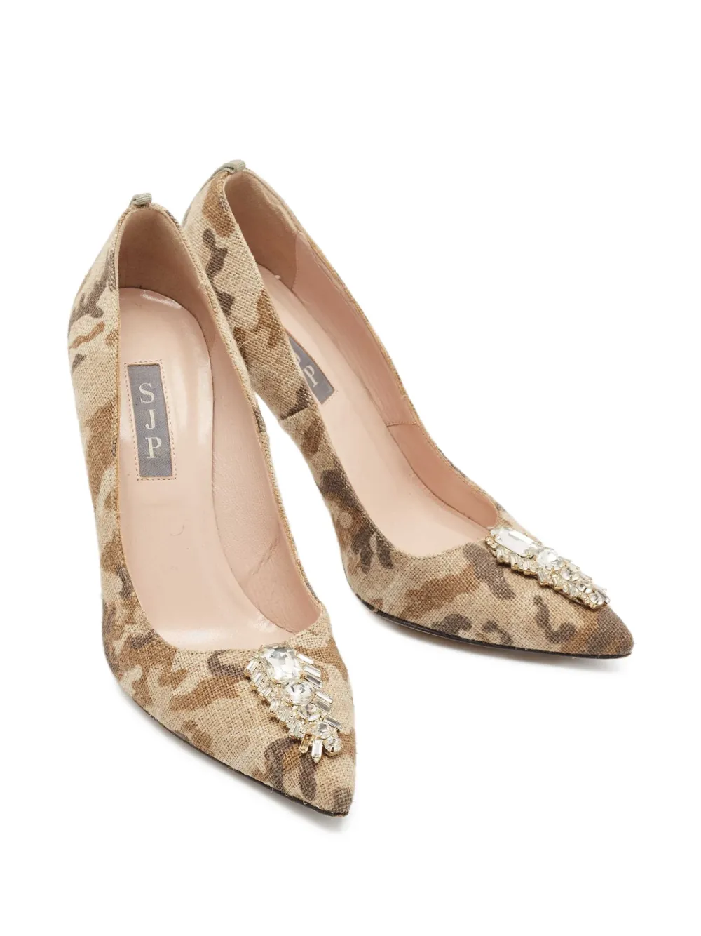 SJP by Sarah Jessica Parker pre-owned 100mm camouflage-print embellished stiletto pumps | Image 2
