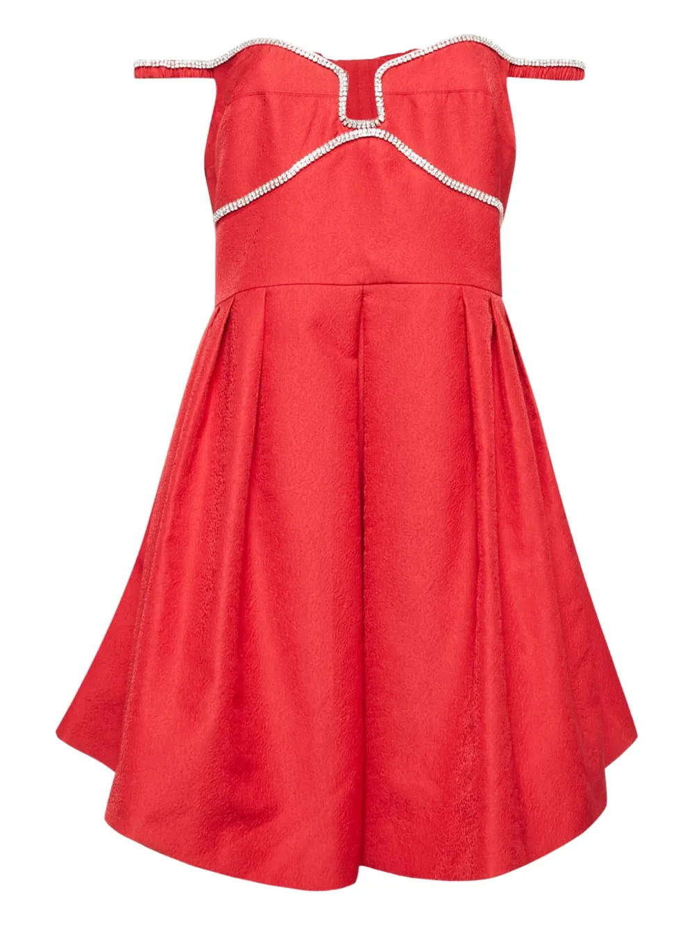 Self-Portrait crystal-embellished dress | Red | Image 1
