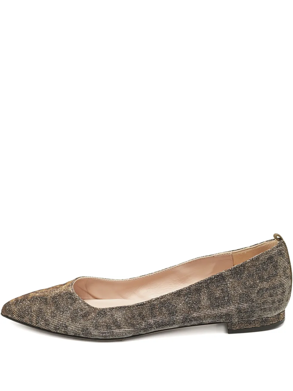 SJP by Sarah Jessica Parker glittered point-toe flat pumps - ゴールドトーン SJP by Sarah Jessica Parker glittered point-toe flat pumps - ゴールドトーン