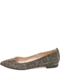 SJP by Sarah Jessica Parker glittered point-toe flat pumps - Gold