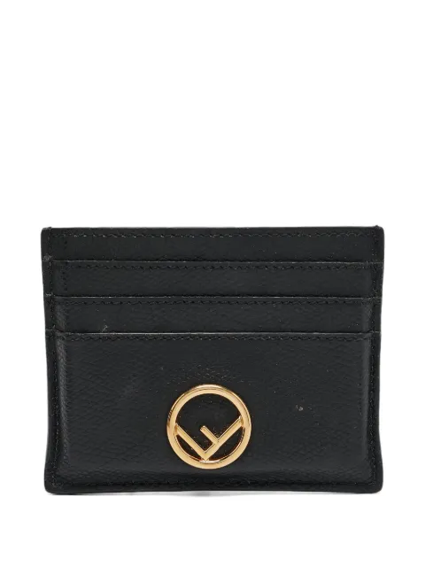 Fendi Pre-Owned logo-plaque leather cardholder