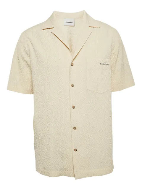 Nanushka logo-embroidered shirt