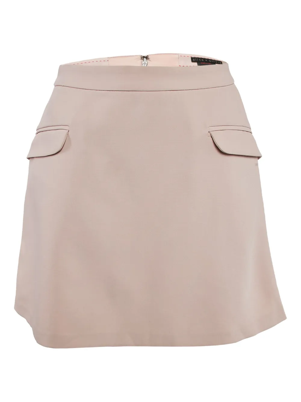 alice + olivia zip-up mini skirt | Neutrals | Image 1