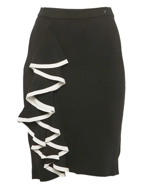 Carolina Herrera Vintage ruffle-detail pencil skirt