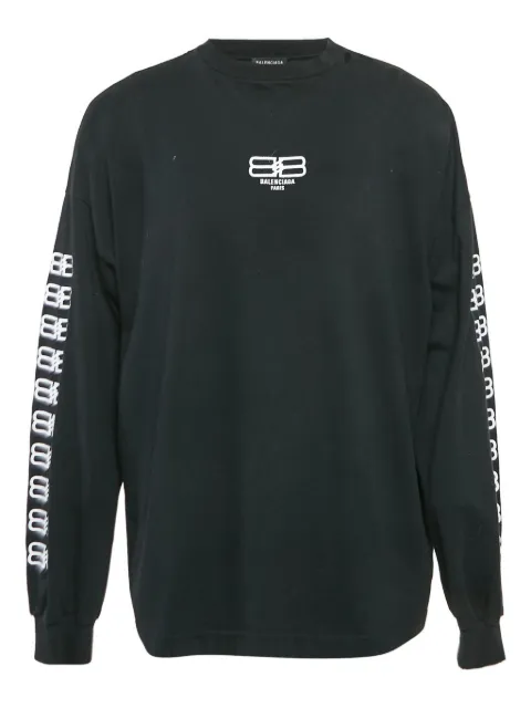 Balenciaga Pre-Owned logo-print long-sleeved T-shirt