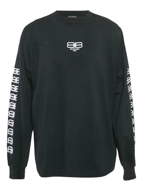 Balenciaga Pre-Owned ロゴ ロングTシャツ | ブラック | FARFETCH JP