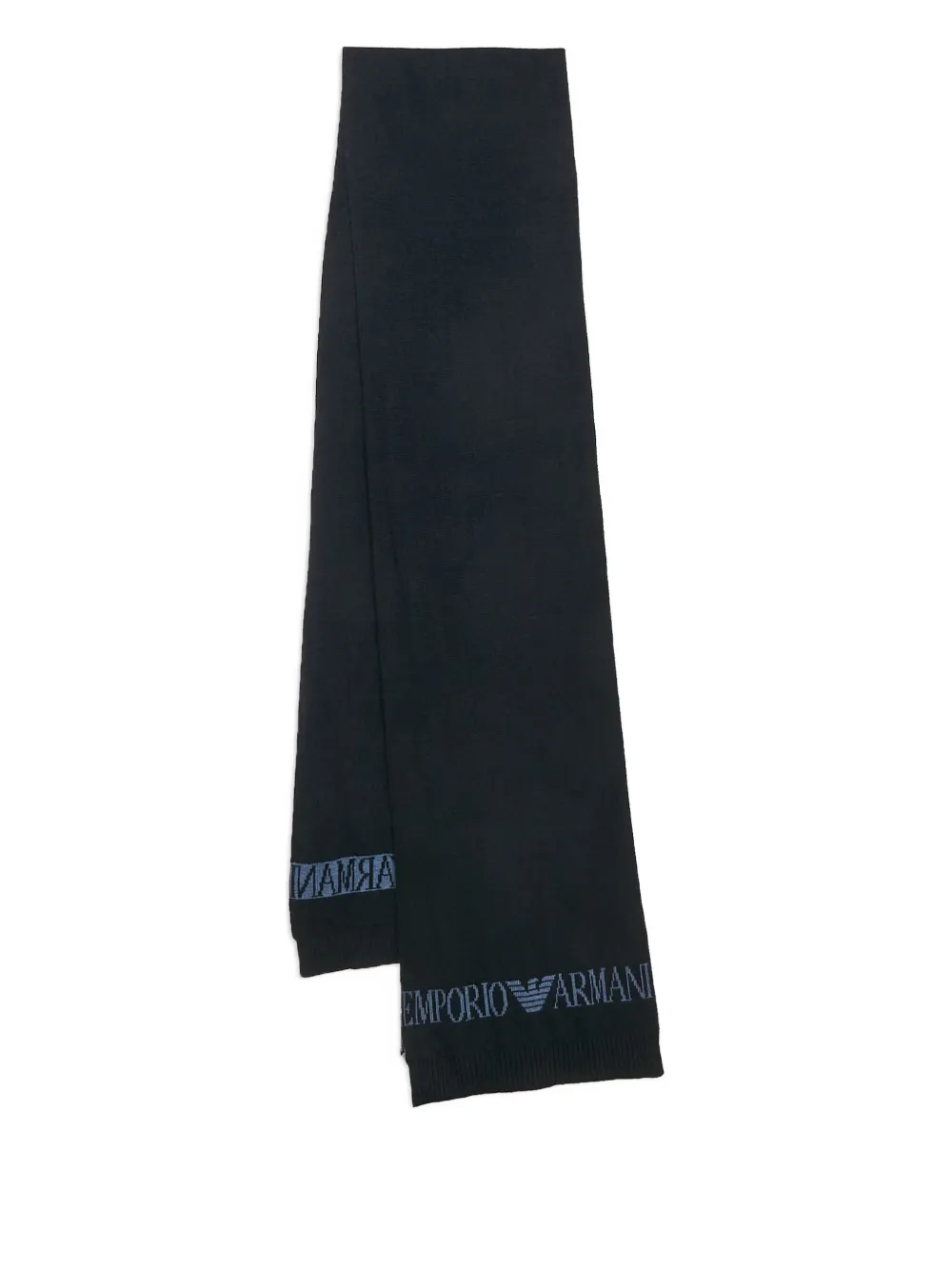 Emporio Armani Pre-Owned logo-embroidered scarf | Blue | Image 1
