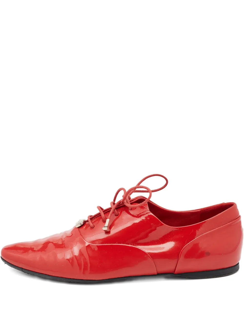 Gucci Pre-Owned patent leather lace shoes - レッド Gucci Pre-Owned patent leather lace shoes - レッド
