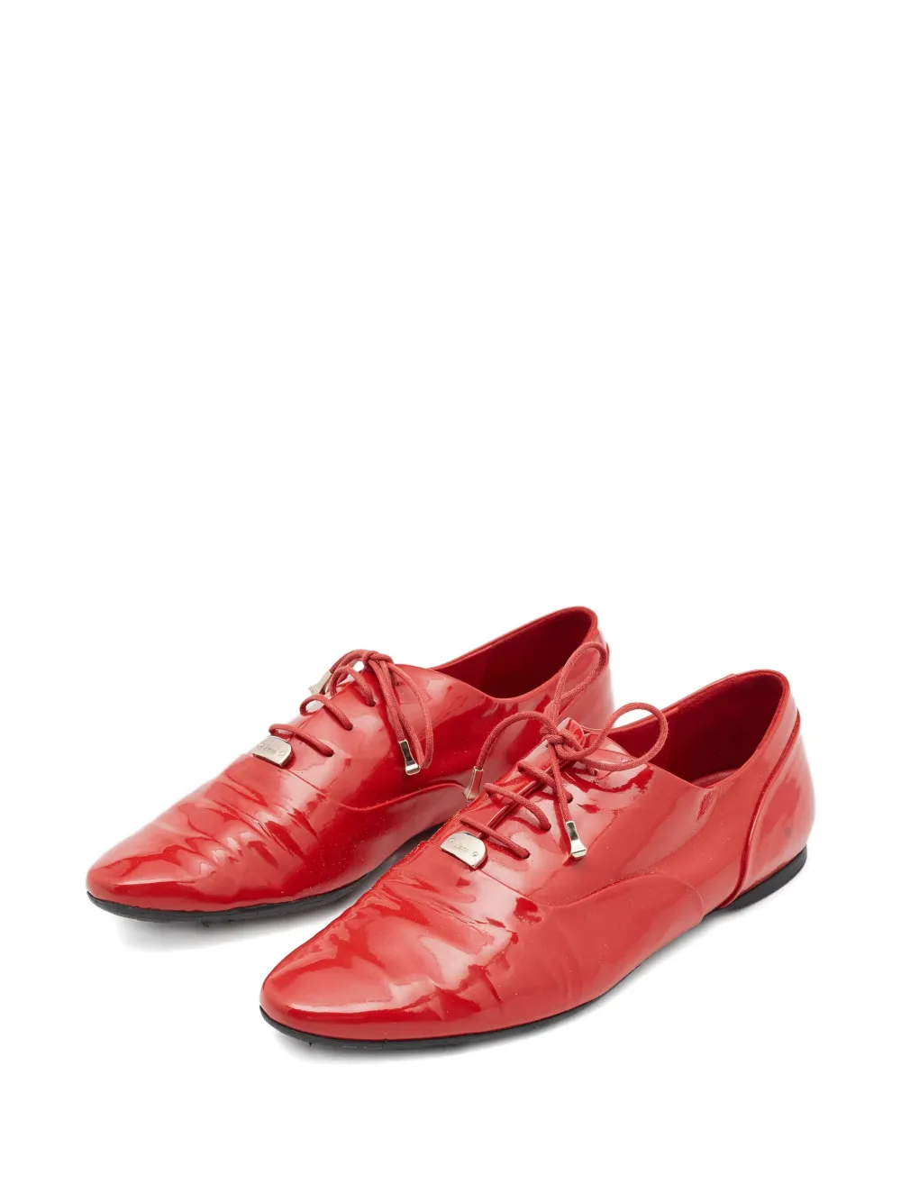Gucci Pre-Owned Lakleren veterschoenen - Rood
