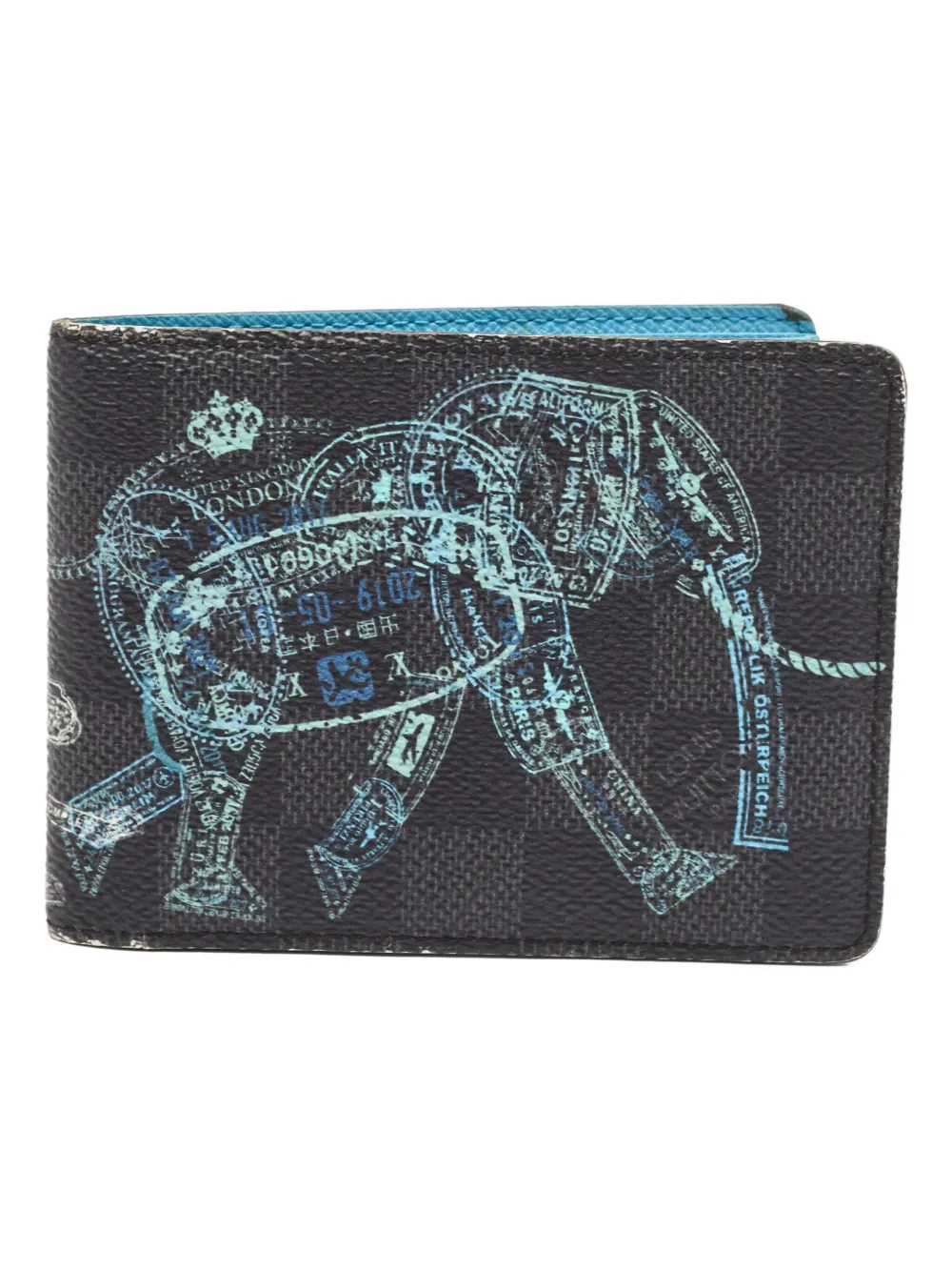 Louis Vuitton Pre-Owned Damier elephant-print wallet | Black | Image 1