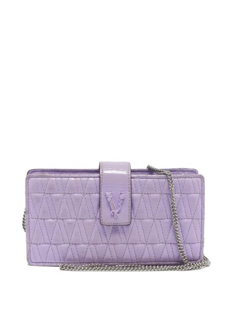 Versace Pre-Owned patent-leather chain wallet