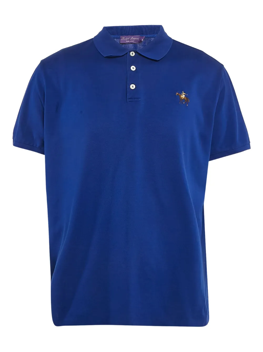 Ralph Lauren Purple Label logo-embroidered cotton polo shirt | Blue | Image 1