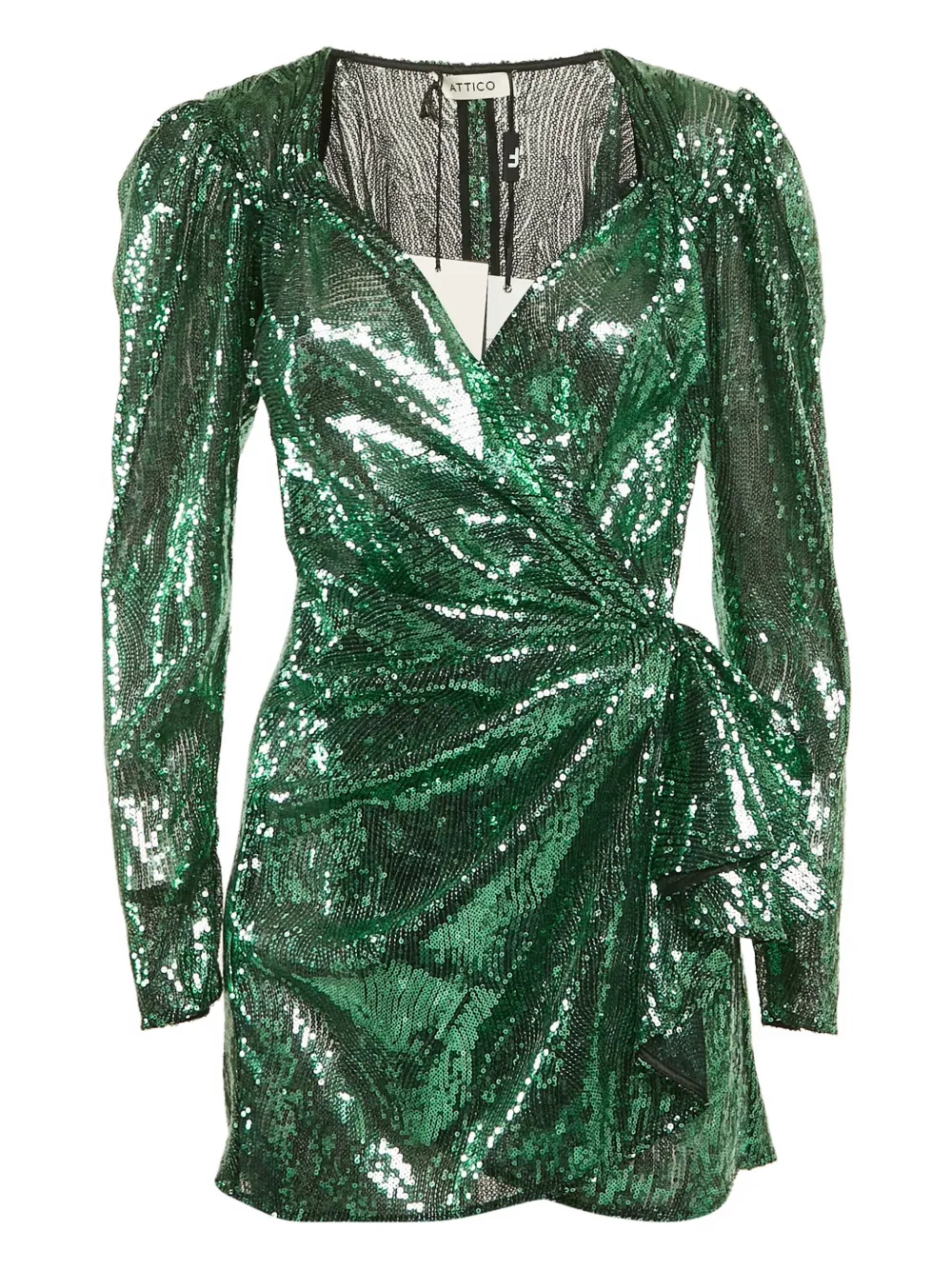 The Attico sequinned ruffled dress | Green | Image 1
