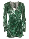 The Attico sequinned ruffled dress - Green