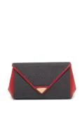 Saint Laurent Pre-Owned leather-trim canvas clutch bag - Grey