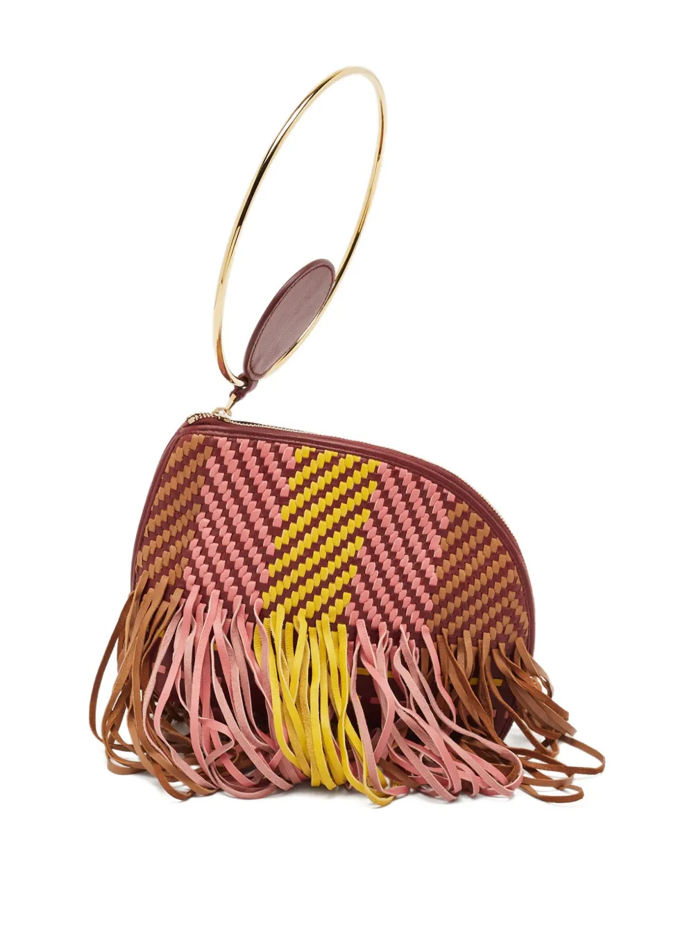 Roksanda Eartha fringed clutch bag | Pink | Image 1