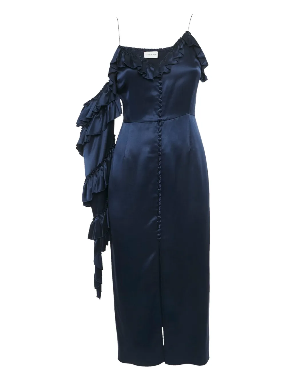 Magda Butrym Abito asimmetrico in seta - Blu