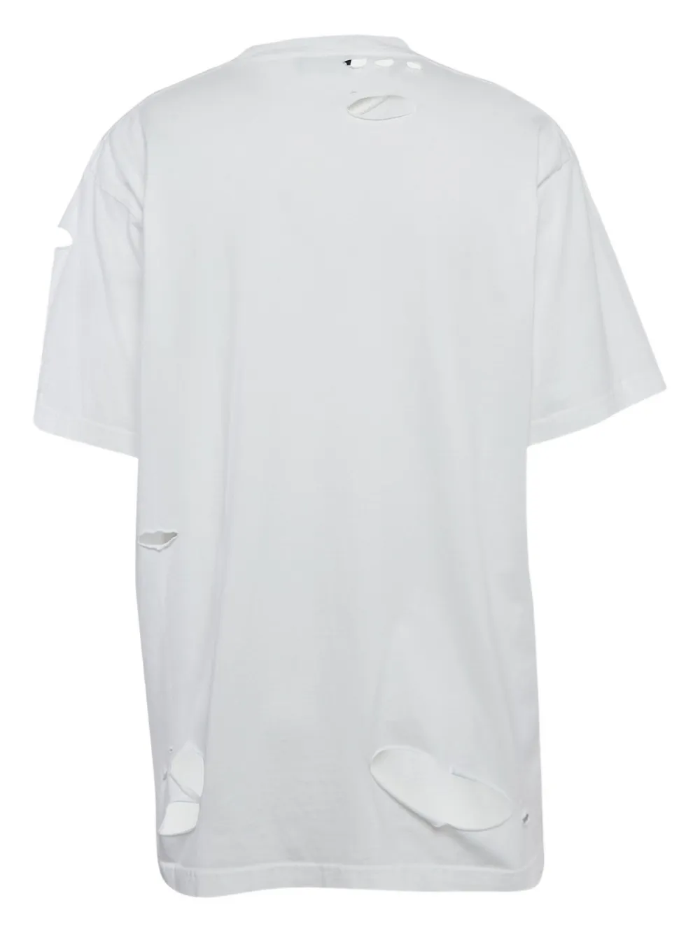 Balenciaga Pre-Owned distressed logo-print T-shirt | White | Image 1