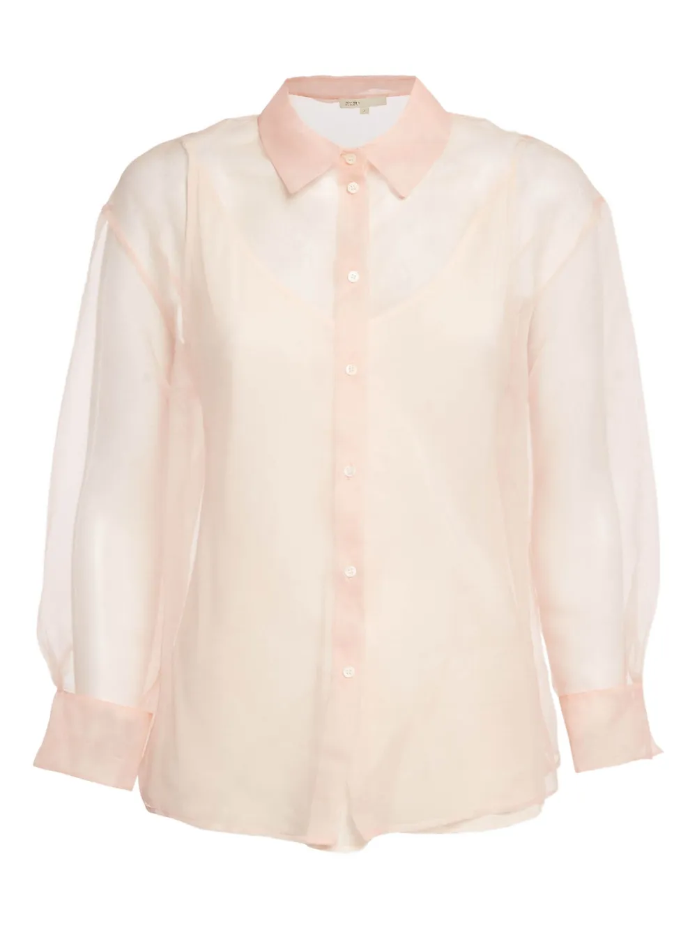 Maje organza semi-sheer shirt | Orange | Image 1