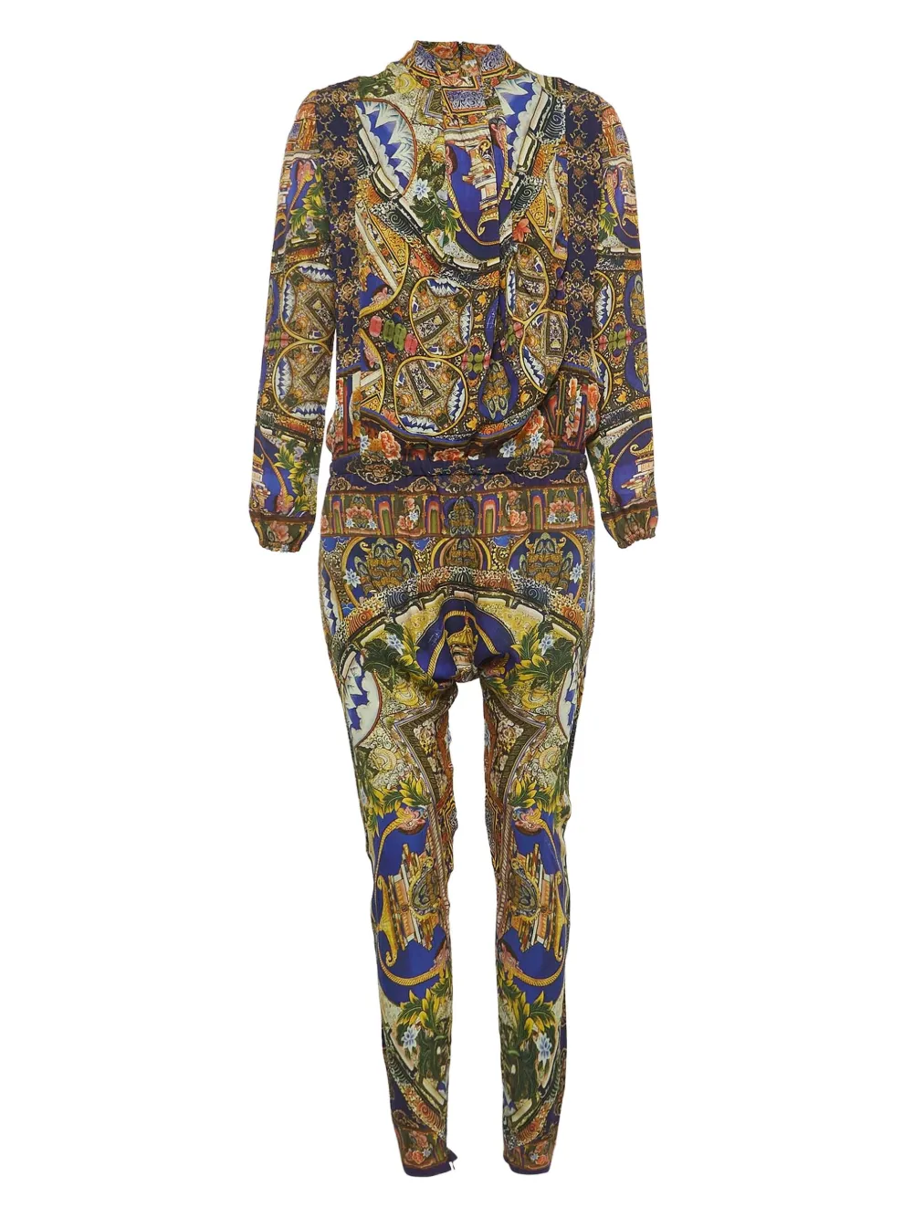 Just Cavalli patterned silk jumpsuit | Green | Image 1