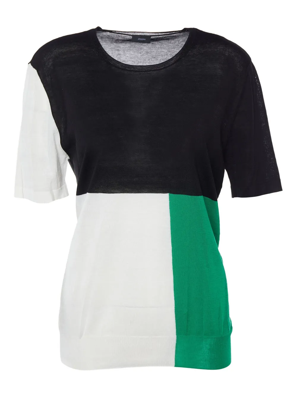 JOSEPH colour-block cotton top | Black | Image 1