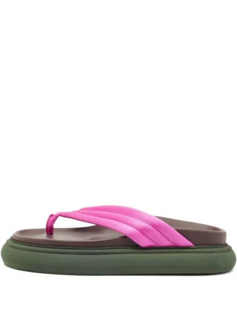 The Attico Alton satin thong-style flat sandals