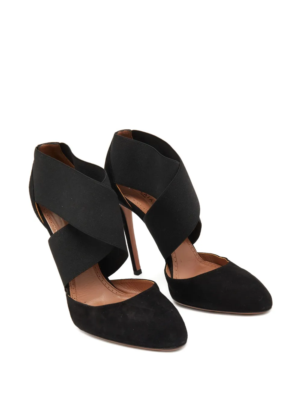 Alaïa Pre-Owned cross-strap suede pumps | Heeled Pumps | Image 2