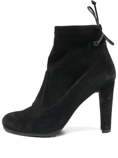 Stuart Weitzman 100mm suede back tie boots