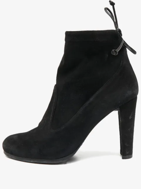 Stuart Weitzman 100mm suede back tie boots