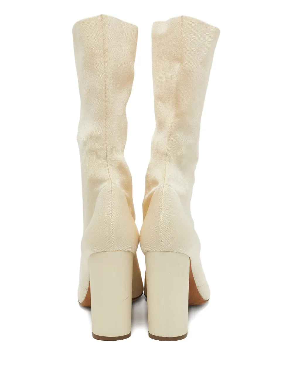 ADIDAS ORIGINALS Pre-owned 100mm Knit Block-heel Ankle Boots In Neutral