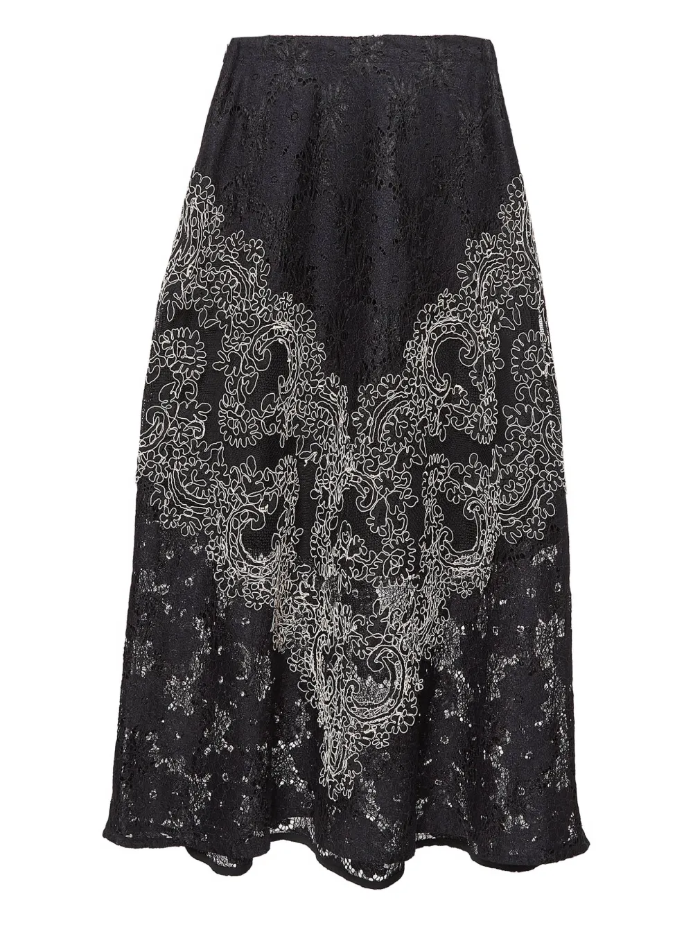 SANDRO pre-owned lace floral embroidery skirt | Image 2