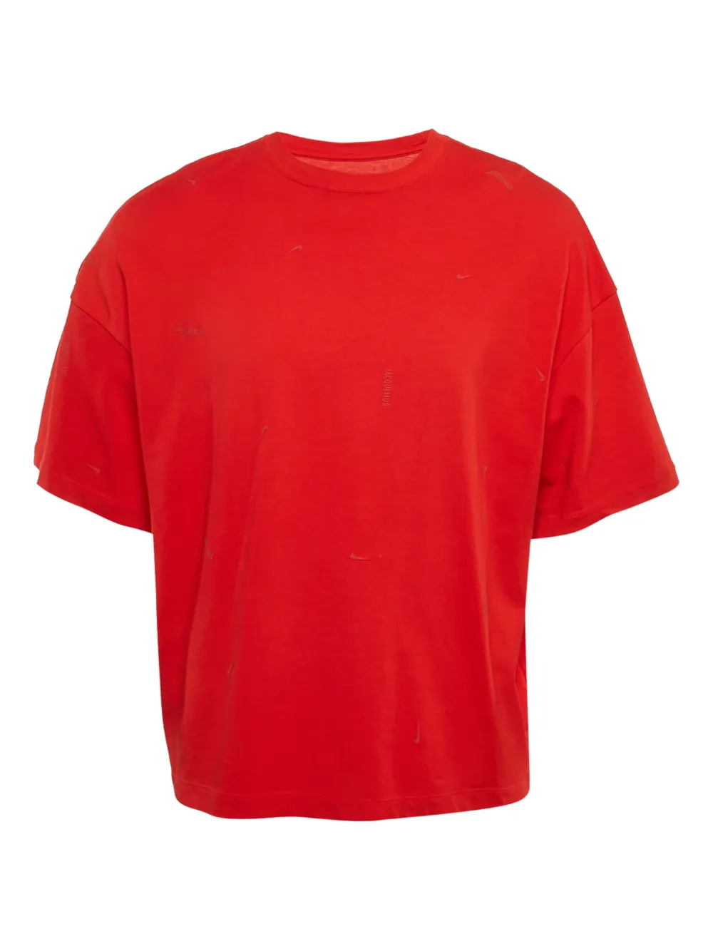 Jacquemus Pre-Owned x Nike logo-embossed cotton T-shirt | Red | Image 1