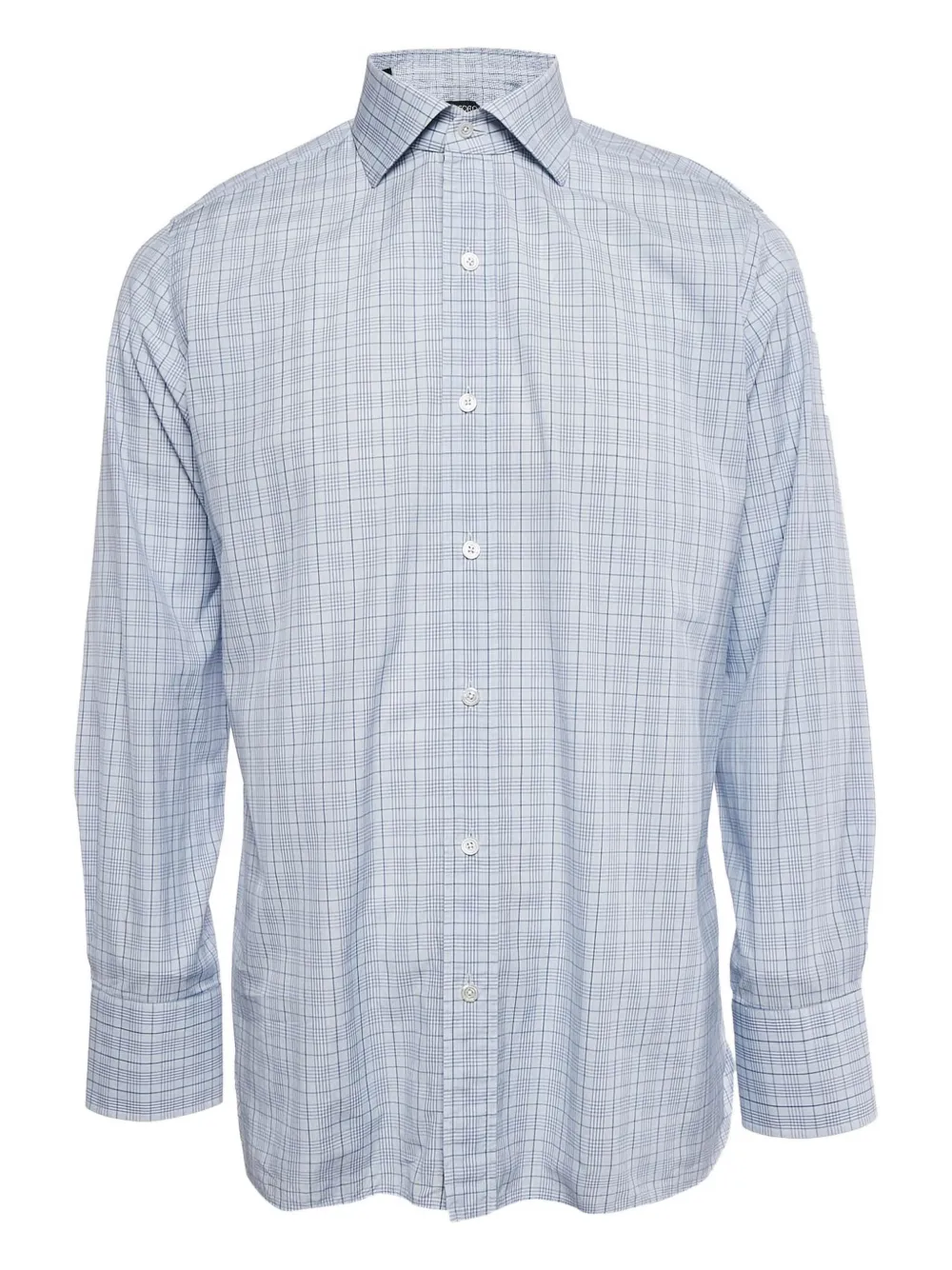 Tom Ford Vintage pre-owned tartan cotton shirt | Blue | Image 1