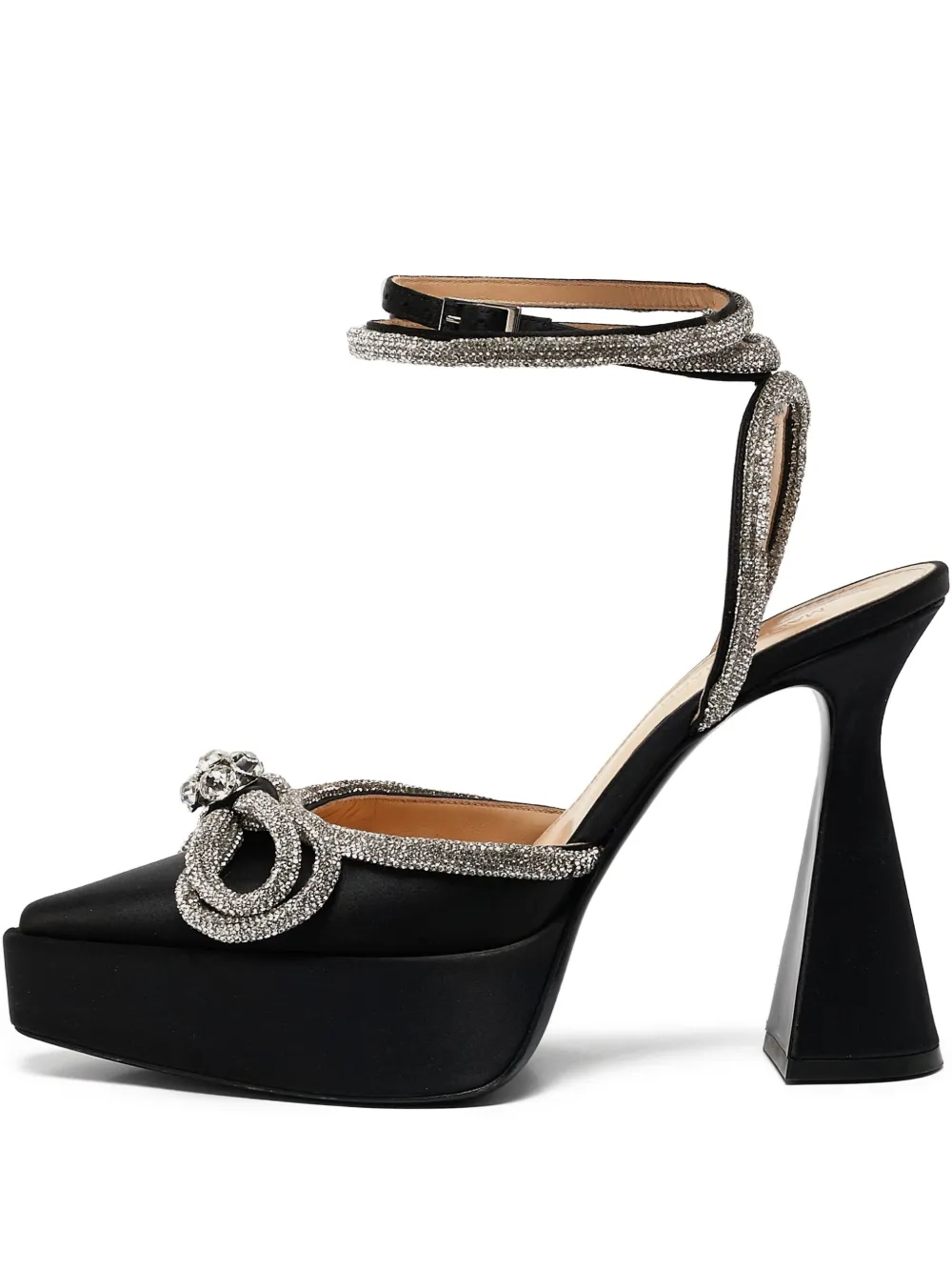 MACH & MACH Pre-owned 130mm Crystal Bow pumps | Black | Image 1