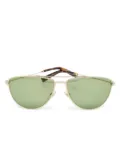 Givenchy Pre-Owned geometric-frame sunglasses - Gold